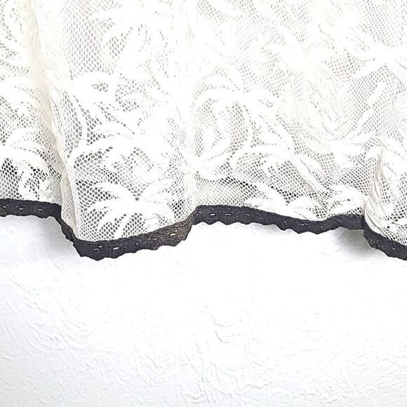 Authentic Gear White Lace Cover-up with Brown Embroidered Trim, Size S/M - Picture 5 of 7